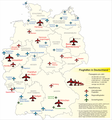 Karte von Flughäfen in Deutschland von Lencer