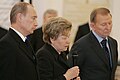 Vladimir Putin, Naina Yeltsina and Leonid Kuchma