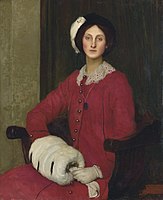 Porträt von Hilda Spencer Watson (1869–1934), Hermelinmuff und -hutgarnitur
