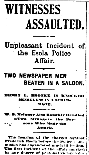 File:Headline in San Francisco Chronicle about assault on Henry L Brooke and WB Meloney 1900.tiff