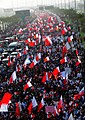 Image 50Over 100,000 of Bahrainis taking part in the "March of Loyalty to Martyrs", honoring political dissidents killed by security forces, on 22 February. (from History of Bahrain)