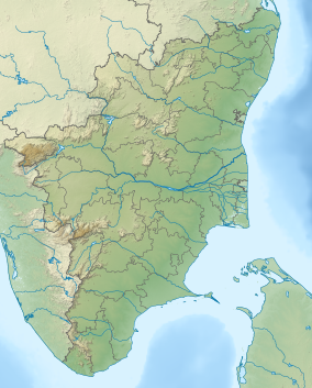 Map showing the location of Gangaikondan Spotted Deer Sanctuary