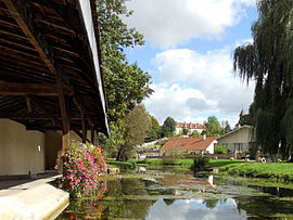 The washhouse and surroundings in Marcilly-sur-Tille
