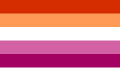 Five-stripes variant of orange-pink flag[19]