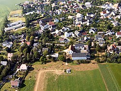 June 2004 aerial photograph of Mannichswalde, which is part of Crimmitschau,
