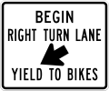 R4-4 Begin right turn lane yield to bikes