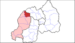 Shown within Western Province and Rwanda