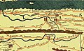 Tabula Peutingeriana showing ancient Aufidus and Via Appia
