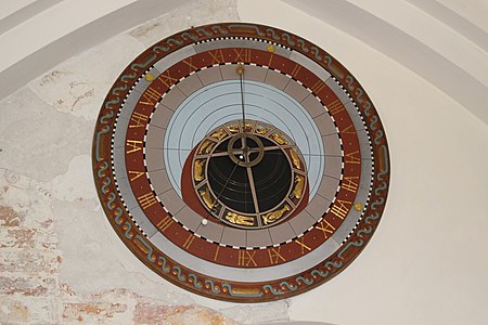 Rinkaby church clock