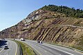 Syncline exposed in Sideling Hill roadcut
