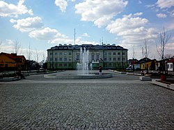 Plac Zygmunta Starego (Sigismund the Old Square) with the municipal, commune and county office
