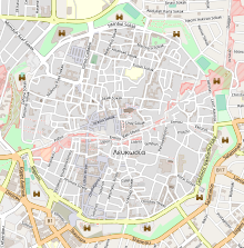An OpenStreetMap map.