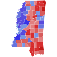 Karte der Ergebnisse nach County