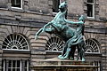 Alexander & Bucephalus by John Steell located in front of Edinburgh's City Chambers. June 2012.