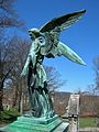 Angel of the Resurrection on James B. Hogg monument (sculpted by Henry Kirke Brown, ca. 1850)