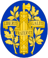The unofficial but common Coat of arms of France depicts a fasces, representing justice