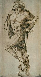 Bartolommeo Bandinelli, Study of a crucified thief, 16th century