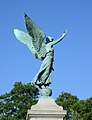 Winged Victory on war memorial in library grounds