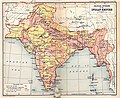 Image 14British India and the princely states within the Indian Empire. The princely states (in yellow) were sovereign territories of Indian princes who were practically suzerain to the Emperor of India, who was concurrently the British monarch, whose territories were called British India (in pink) and occupied a vast portion of the empire. (from Non-sovereign monarchy)