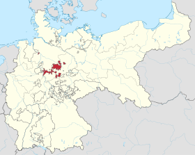 Lage des Herzogtums Braunschweig im Deutschen Kaiserreich