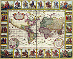1652 world map by Claes Janszoon Visscher