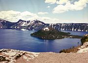 Crater Lake and Wizard Island in 1997
