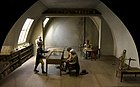 Lavoisier in seinem Labor bei den Atmungsexperimenten, Diorama
