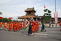 A parade in front of the Huế citadel.