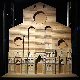 Model of the original facade
