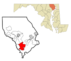Location of Edgewood, Maryland
