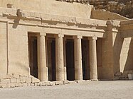 Possible inspiration for the Doric order: Egyptian columns of the shrine of Anubis at the Temple of Hatshepsut, c.1470 BC[14]