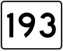 Route 193 marker