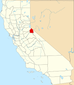 Karte von Alpine County innerhalb von Kalifornien