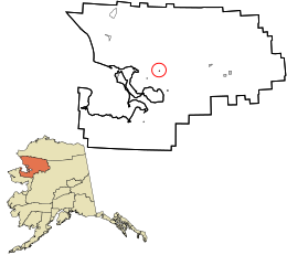 Location in Northwest Arctic Borough and the state of Alaska