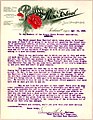 1909 Rose Festival letter