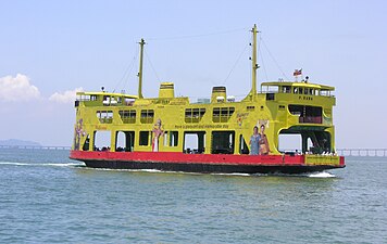A ferry underway in Penang, Malaysia