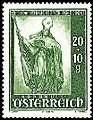 An Austrian stamp of 1948 depicting a statue of Saint Rupert