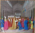 Coronation of Charlemagne in the Grandes Chroniques de France, by Jean Fouquet, 1450s