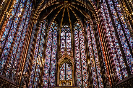 Windows of upper chapel of Sainte-Chapelle (1238–1248)