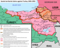 USSR (Armenian SSR and Georgian SSR) territorial claims against Turkey 1945–1953.