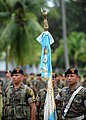 Guatemalan paratroopers from the Parachute Brigade wearing the Ephod Combat Vest parade in Puerto San José, Guatemala.