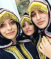 Yemenite Jewish girls wearing gargush caps