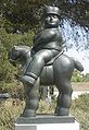 'Man on Horse', bronze sculpture by Fernando Botero (Colombian), 1992, Israel Museum, Jerusalem, Israel.JPG