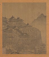 The Immortal Lü Dongbin Appearing over the Yueyang Pavilion, Yuan dynasty.