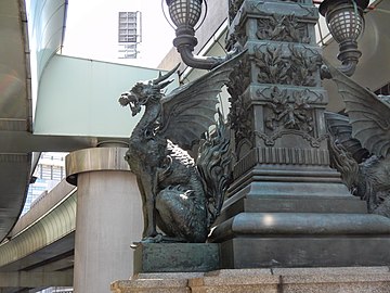 A winged variant of kirin statue in Tokyo, Japan
