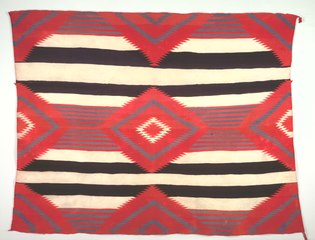 America, Native North American, Southwest, Navajo, Post-Contact, Early Peri - Rug (Third-phase Chief Blanket Style, Germantown Weaving), Cleveland Museum of Art