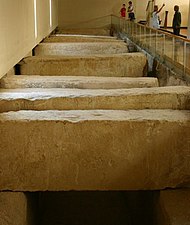 The boat pit in which the Khufu ship was discovered, now inside the Solar Boat Museum