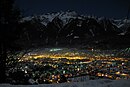 Ansicht der Stadt Bludenz bei Nacht