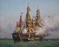 Image 29Kent battling Confiance, a privateer vessel commanded by French corsair Robert Surcouf in October 1800, as depicted in a painting by Garneray (from Piracy)