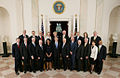 President George W. Bush pictured with his cabinet, 2008
